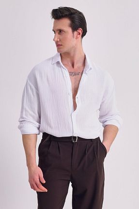 پیراهن سفید مردانه اورسایز RELAXL - کد 818116097