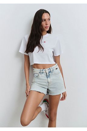شلوارک و برمودا آبی زنانه Straight Mavi - کد 712884286
