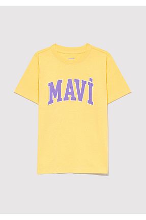 تیشرت زرد بچه گانه یقه دوچرخه Mavi - کد 792173288