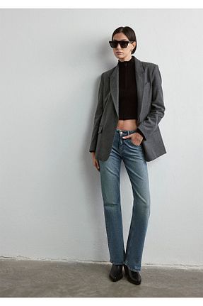 شلوار جین آبی زنانه پاچه اسپانیولی Mavi - کد 873475419