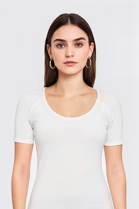 تیشرت سفید زنانه اسلیم فیت sosade - کد 879450597