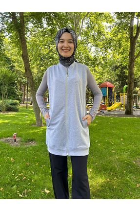 جلیقه حجاب طوسی زنانه اسلیم Butik - کد 905742578
