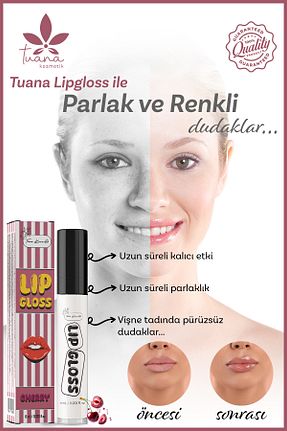 براق کننده لب زرشکی Tuana Kozmetik - کد 814115734