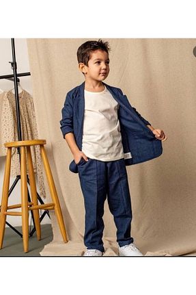 ست بالاتنه و پائین تنه سرمه ای بچه گانه تریکو Zelhankids - کد 721324872