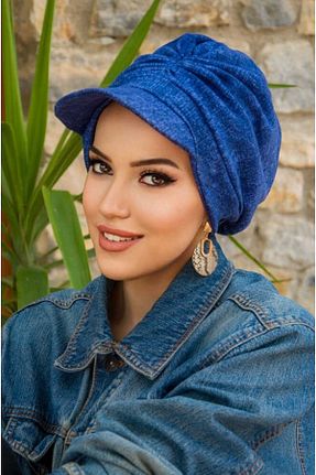 کلاه شنای حجاب آبی زنانه Aişe Tesettür - کد 927535130