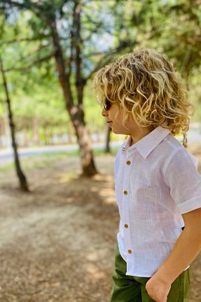 ست بالاتنه و پائین تنه خاکی بچه گانه جین LULU Kids - کد 936723627