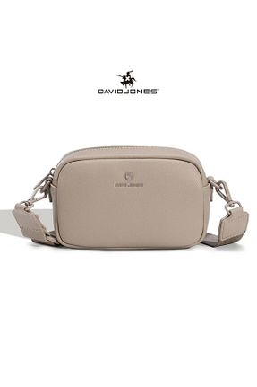 کیف دوشی قهوه ای زنانه چرم مصنوعی David Jones - کد 930207918