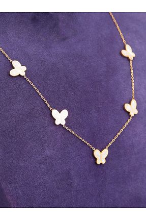 گردنبند استیل ( فولاد ) طلائی زنانه استیل (فولاد) TUM TUM - کد 780317021
