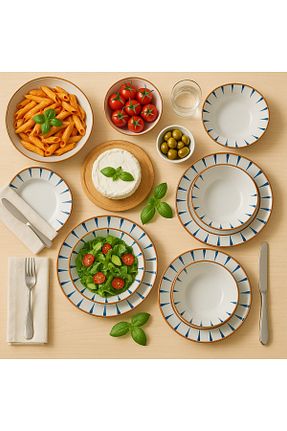 سرویس غذاخوری سفید 6 نفره Güral Porselen - کد 922462475