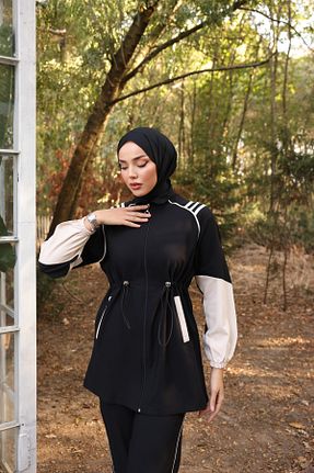 ست بالاتنه و پائین تنه حجاب مشکی زنانه رگولار MİMİ Luxury Wear - کد 899873423