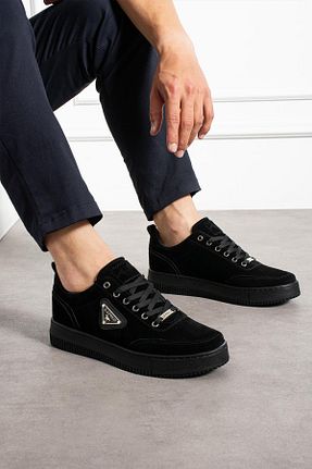 کفش اسنیکر مشکی مردانه بند دار L.A Polo - کد 943835929