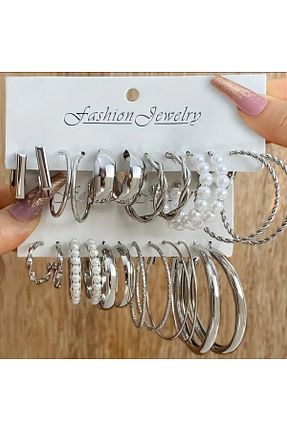 گوشواره جواهر حلقه FASHİON JEWELRY - کد 875362526