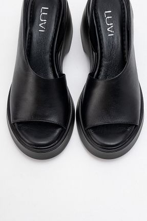 صندل مشکی زنانه پاشنه پر luvishoes - کد 942493908