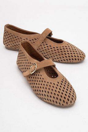 بابت قهوه ای زنانه چرم خالص luvishoes - کد 942507476