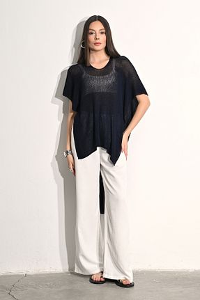 بالاتنه سایز بزرگ سرمه ای زنانه ساده The Fabrics - کد 942549713