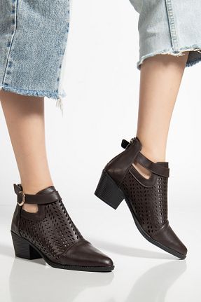 بوت / نیم بوت قهوه ای زنانه جیر MS SUGAR SHOES - کد 942548879