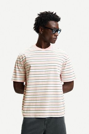 تیشرت صورتی مردانه رگولار Bershka - کد 942565012