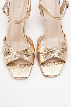 کفش مجلسی طلائی زنانه چرم مصنوعی luvishoes - کد 942585999
