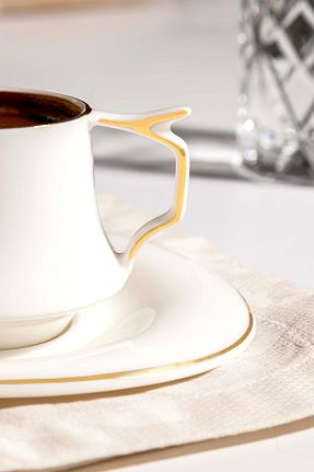 فنجان قهوه سفید 6 نفره Nehir - کد 942605919