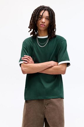 تیشرت سبز مردانه رگولار Pull & Bear - کد 942620655