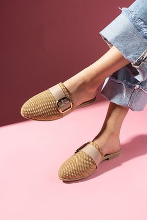 دمپائی بژ زنانه چرم مصنوعی FUGA MODA - کد 942693095