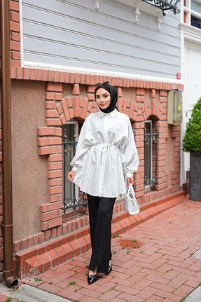 پیراهن حجاب سفید زنانه رگولار LOCCO - کد 942689311