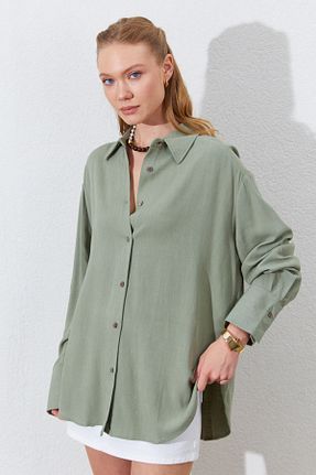 پیراهن خاکی زنانه اورسایز Manche - کد 942882095
