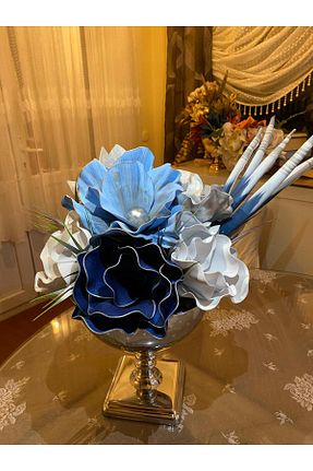گل خشک و مصنوعی سرمه ای Hatem dekor flower - کد 942887646