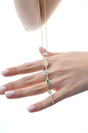 گردنبند نقره طلائی زنانه 925 عیار Söğütlü Silver - کد 942908256