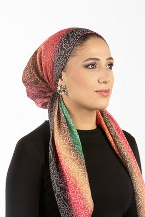 روسری رنگی پلی استر safura - کد 944185231