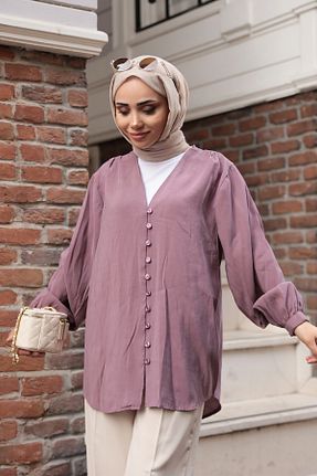 پیراهن حجاب زرشکی زنانه رگولار LOCCO - کد 942944959