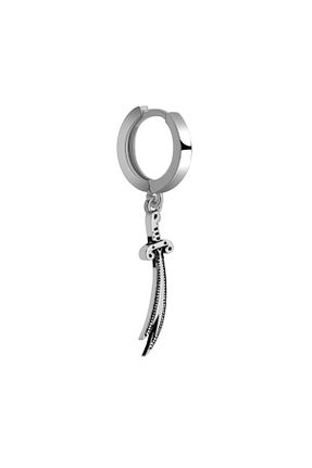 گوشواره نقره طوسی مردانه 925 عیار bymissmücevherat - کد 943019011