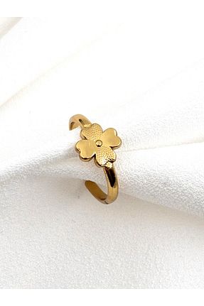 انگشتر استیل (فولاد) زرد زنانه استیل ضد زنگ Siya Silver - کد 943020495
