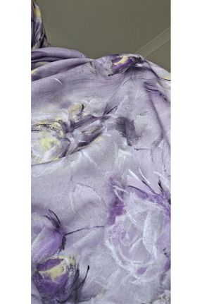 شال بنفش زنانه پنبه ای Lavena scarfs - کد 943024532