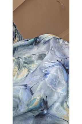 شال آبی زنانه پنبه ای Lavena scarfs - کد 943024557