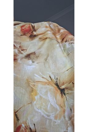 شال زرد زنانه پنبه ای Lavena scarfs - کد 943024546