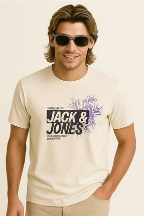 تیشرت اسپرت نباتی مردانه پنبه ای Jack & Jones - کد 943138637