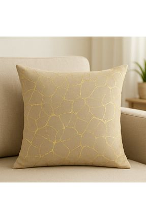 کوسن و روکش کوسن بژ مخمل HİG HOME - کد 943334844