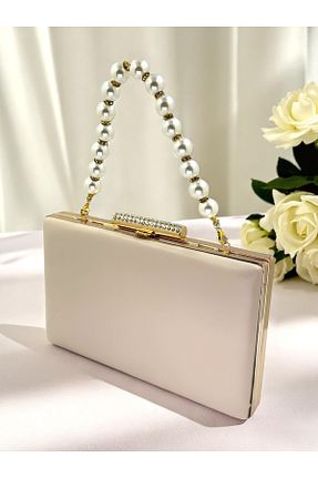 کیف مجلسی بژ زنانه چرم مصنوعی Biçanta - کد 943487325