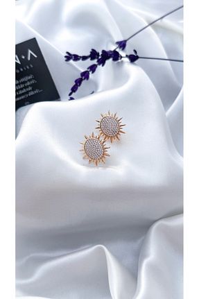 گوشواره استیل (فولاد) صورتی استیل ضد زنگ ZENA ACCESSORİES - کد 943549951