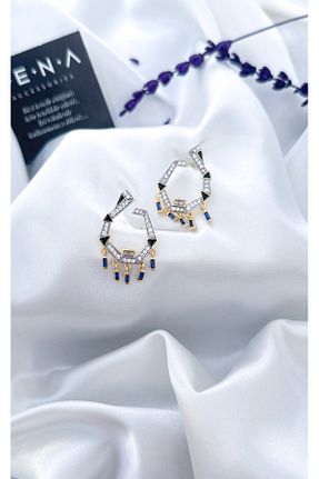 گوشواره استیل (فولاد) زرد زنانه استیل (فولاد) ZENA ACCESSORİES - کد 943551658