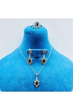 گردنبند نقره مشکی زنانه 925 عیار tesbihpasaji - کد 943557461