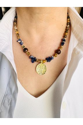 گردنبند جواهر قهوه ای زنانه سنگ طبیعی DEVİ fashion - کد 943575251