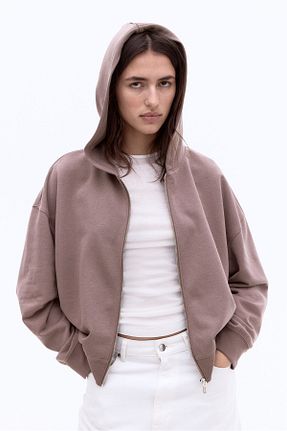 بادی قهوه ای زنانه کلاه دار H&M - کد 943584524