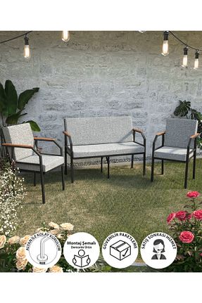 ست باغچه طوسی فلزی Bofigo - کد 943629901