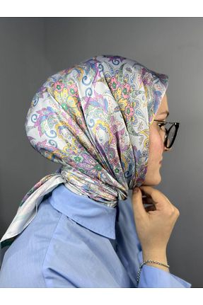شال آبی زنانه پنبه ای Twentytwo scarf - کد 944082109