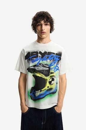 تیشرت نباتی مردانه رگولار Bershka - کد 943977687