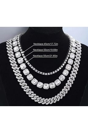 گردنبند جواهر سفید زنانه زیرکن La Saade - کد 943974804