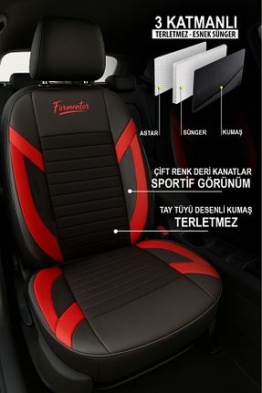 روکش صندلی خودرو قرمز GM-DESIGN - کد 943991155