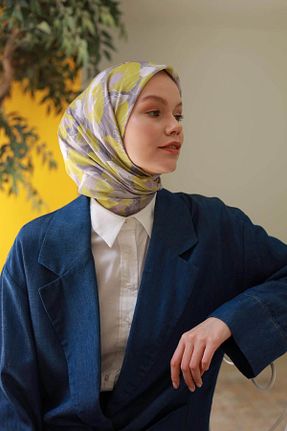 روسری طوسی پنبه ای İpekhan - کد 931061324